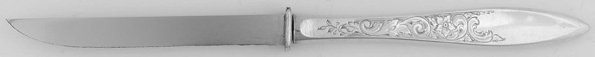 White Paisley (Sterling, 1966) Individual Steak Knife Hollow Handle by Gorham Silver-1