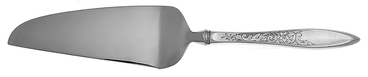 White Paisley (Sterling, 1966) Pie and Cake Server with Stainless Blade HC by Gorham Silver-1