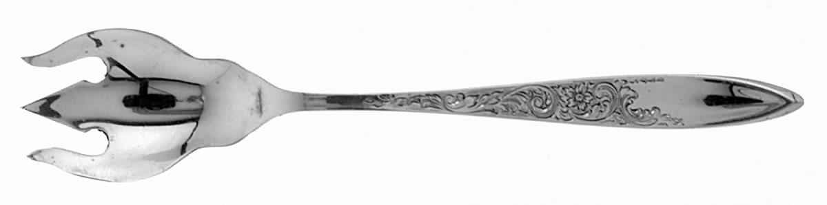 White Paisley (Sterling, 1966) Ice Cream Fork HC by Gorham Silver-1