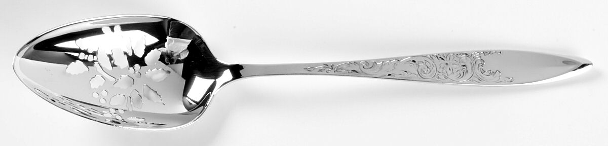 White Paisley (Sterling, 1966) Holiday Tablespoon with Pierced Bowl HC by Gorham Silver-1
