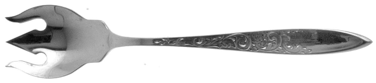 White Paisley (Sterling, 1966) Ice Cream Fork by Gorham Silver-1