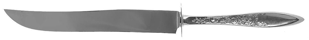 White Paisley (Sterling, 1966) Small Steak Carving Knife with Stainless Blade by Gorham Silver-1