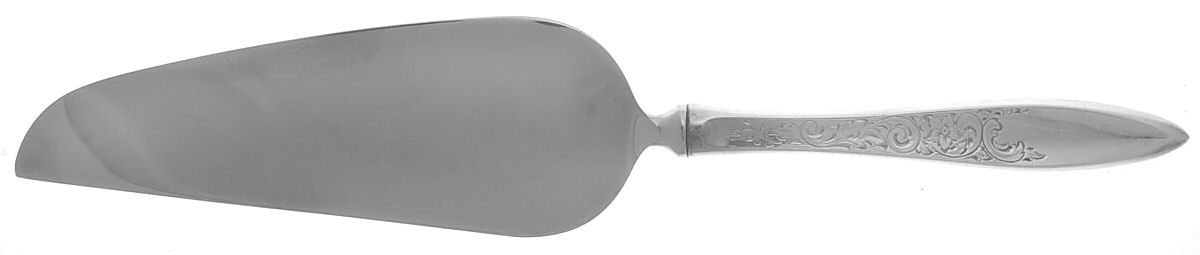 White Paisley (Sterling, 1966) Pie & Cake Server with Stainless Blade by Gorham Silver-1