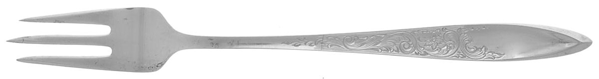 White Paisley (Sterling, 1966) Cocktail/Seafood Fork by Gorham Silver-1