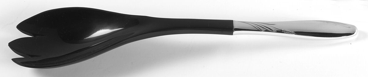 Willow (Sterling, 1954) Salad Serving Fork with Plastic Prongs by Gorham Silver-1