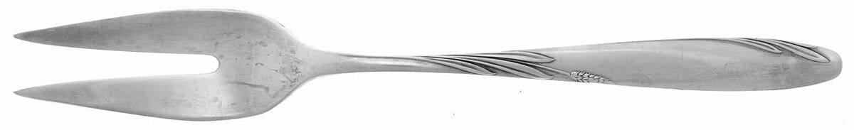 Willow (Sterling, 1954) Medium Solid Cold Meat Serving Fork by Gorham Silver-1