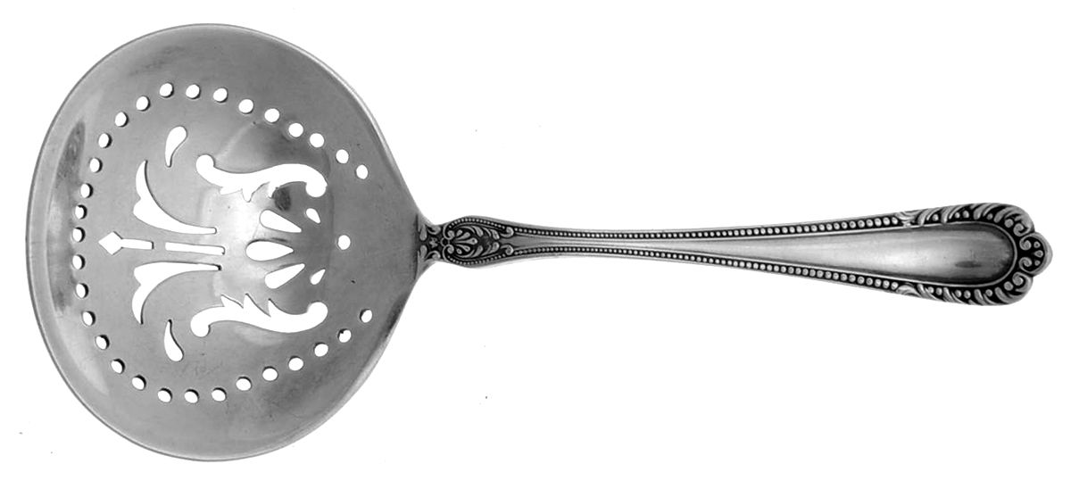 Winthrop (Silverplate, 1896) Solid Bon Bon Spoon with Pierced Bowl by Gorham Silver-1