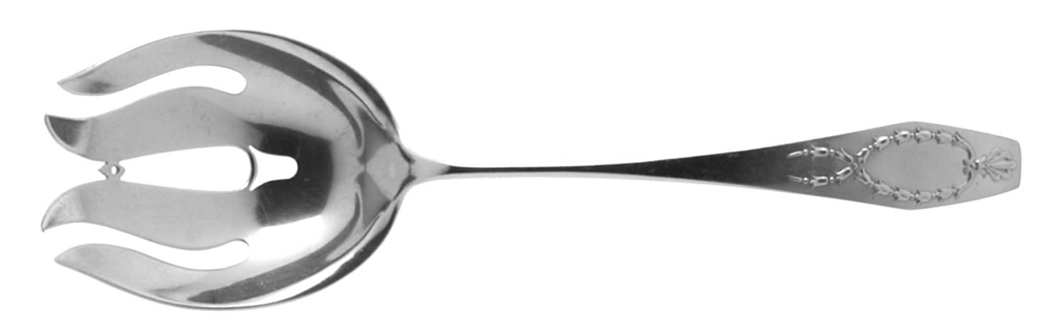 Wreath (Sterling, 1911) Solid Salad Serving Fork by Gorham Silver-1