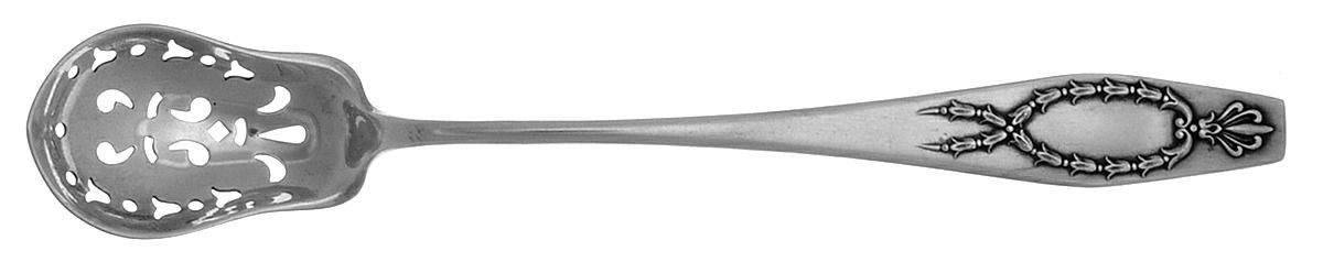 Wreath (Sterling, 1911) Pierced Bowl Short Handle Olive Spoon by Gorham Silver-1