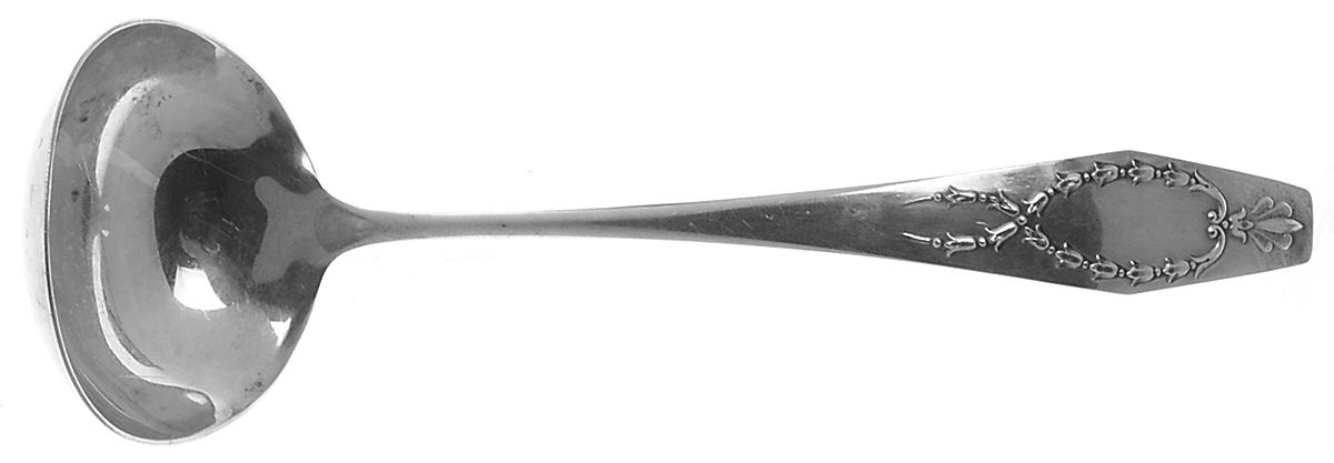Wreath (Sterling, 1911) Solid Gravy Ladle by Gorham Silver-1