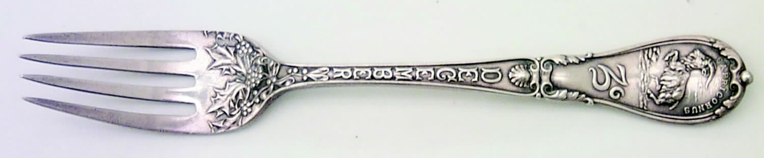 Zodiac (Sterling, 1906) Youth Fork by Gorham Silver-1