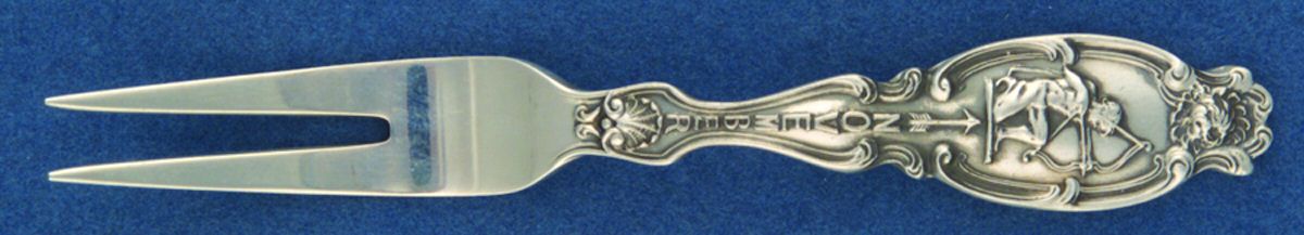 Zodiac (Sterling, 1906) Individual Berry Fork by Gorham Silver-1