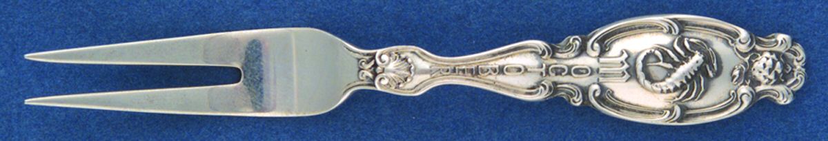 Zodiac (Sterling, 1906) Individual Berry Fork by Gorham Silver-1
