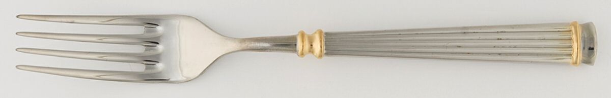 Acropole Dore (Stainless, Gold Acct) Fork by Guy Degrenne-1