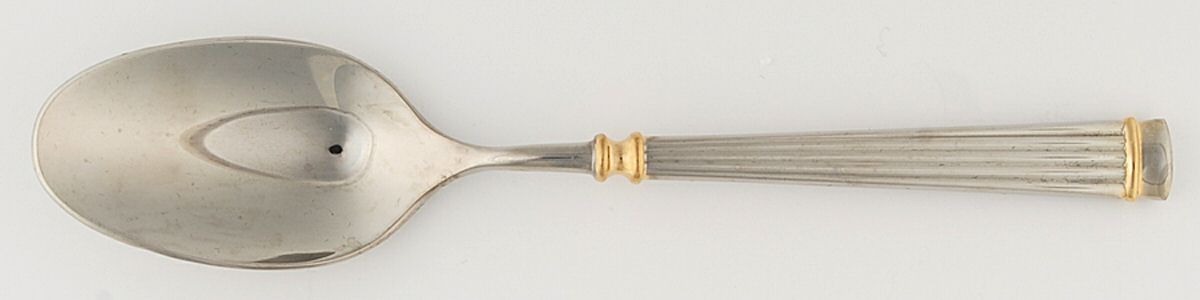 Acropole Dore (Stainless, Gold Acct) Tablespoon (Serving Spoon) by Guy Degrenne-1