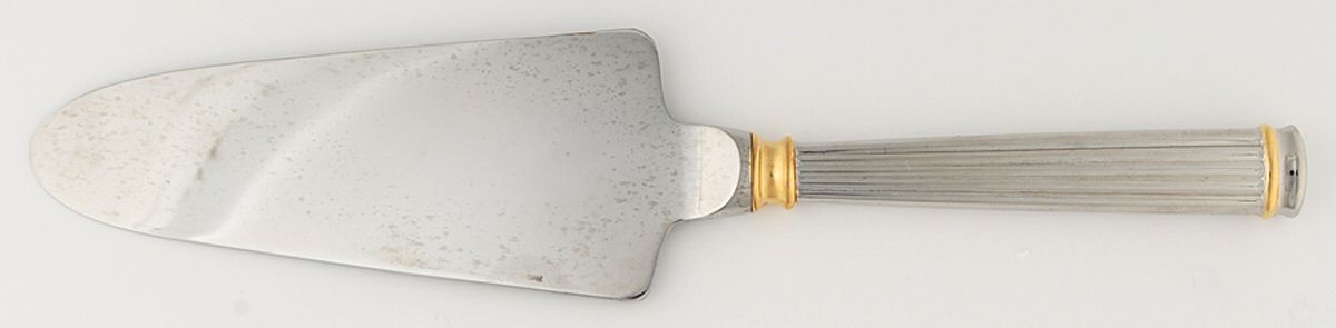 Acropole Dore (Stainless, Gold Acct) All Stainless Pie Server by Guy Degrenne-1