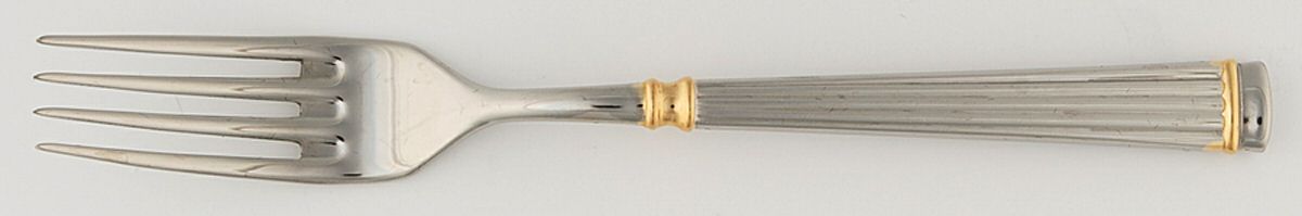 Acropole Dore (Stainless, Gold Acct) Dessert Fork by Guy Degrenne-1