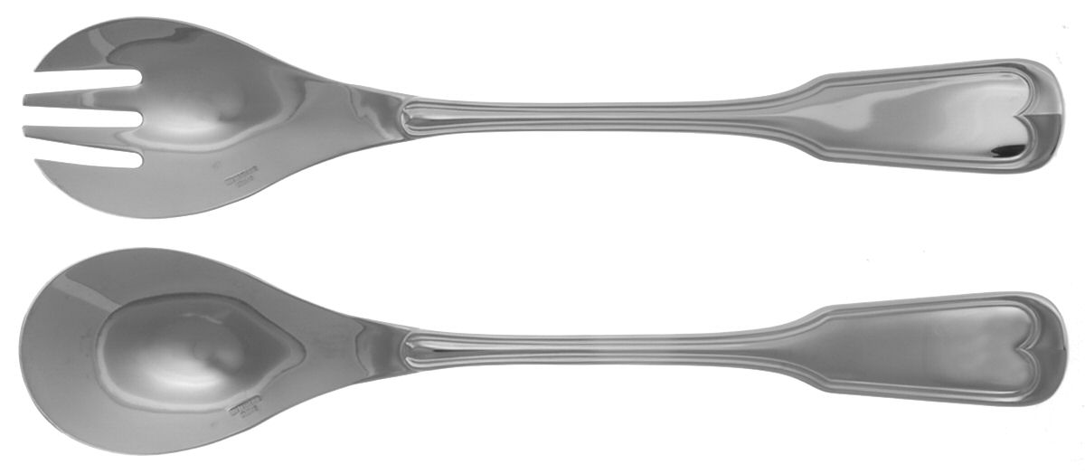 Filets (Stainless) (2 Pc) Solid Salad Set by Guy Degrenne-1