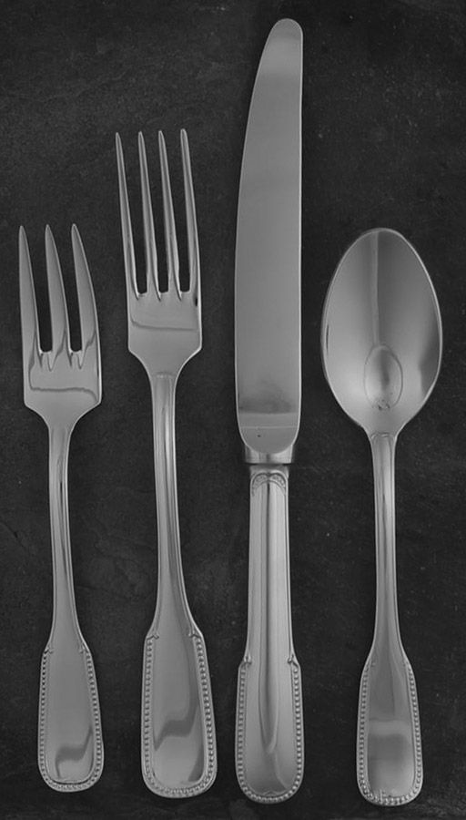 Perles (Stainless) 4 Piece Place Setting by Guy Degrenne-1