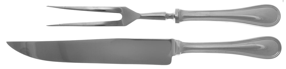 Verlaine (Stainless) Small Stainless Blade 2-Piece Steak Carving Set by Guy Degrenne-1