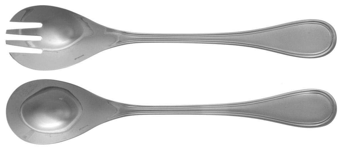 Verlaine Contrast (Stainless) (2 Pc) Solid Salad Set by Guy Degrenne-1