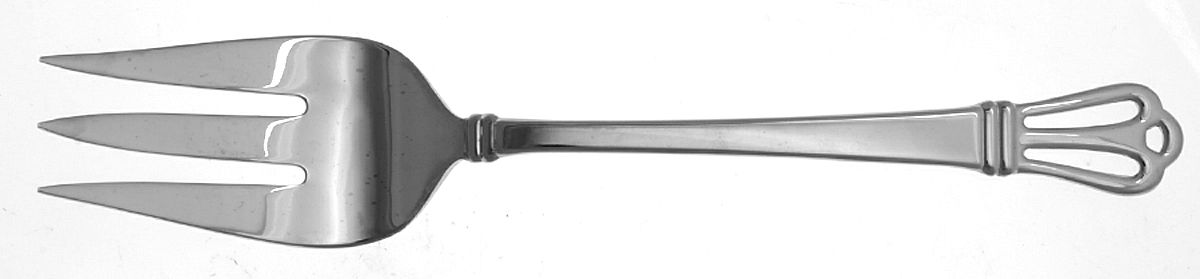 Chancellor (Stainless) Medium Solid Cold Meat Serving Fork by Gorham Silver-1