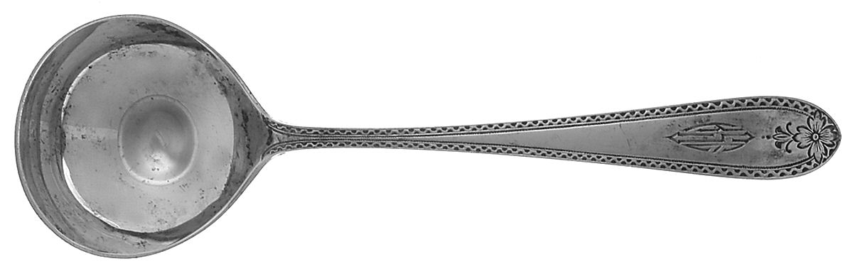 GS12 (Sterling) Monogram Round Bowl Soup Spoon (Bouillon) by Gorham Silver-1