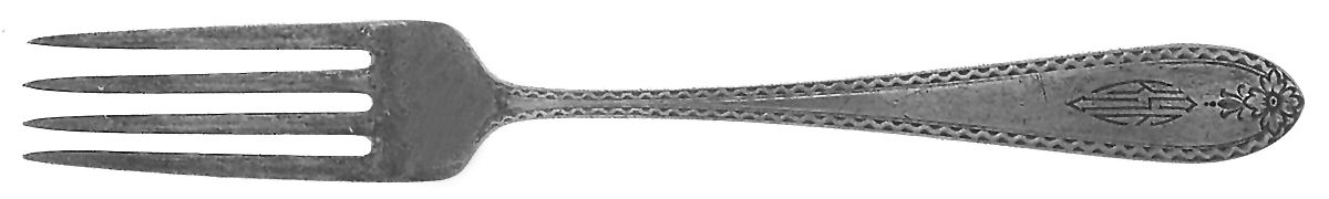 GS12 (Sterling) Monogram Fork by Gorham Silver-1