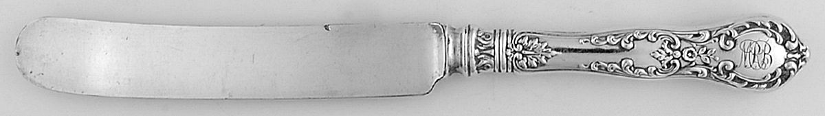 H140 (Sterling) Knife-Old French/Hollow-Bolster-Monogram by Gorham Silver-1