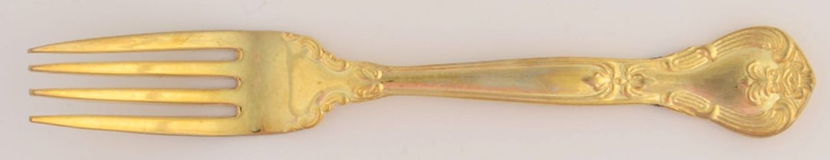 Grand Master (Gold Electroplate) Individual Salad Fork by Godinger-1