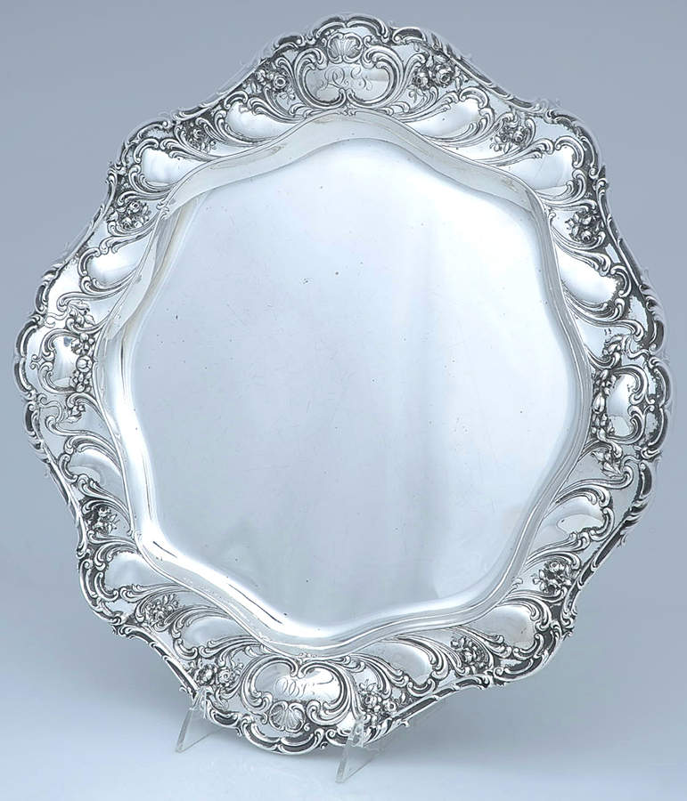 Chantilly-Grand (Sterling Hollowware) 15" Round Tray by Gorham Silver-1