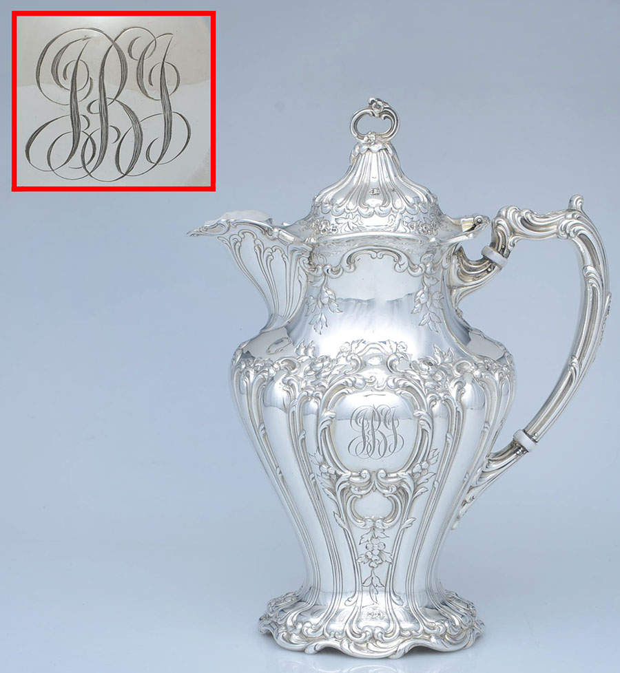 Chantilly-Grand (Sterling Hollowware) Chocolate Pot by Gorham Silver-1