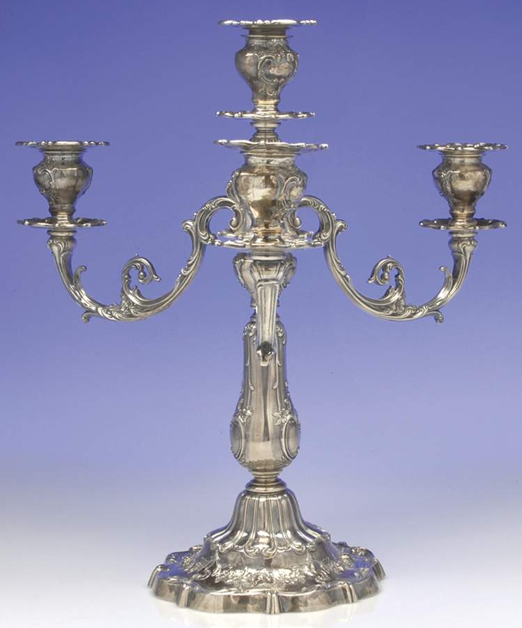 Chantilly-Grand (Sterling Hollowware) Weighted 3 Light Candelabra by Gorham Silver-1