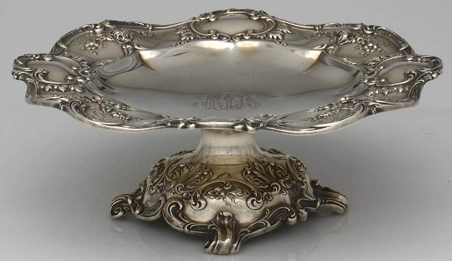 A6418 (Steling, Hollowware) Round Compote (Height X Width) by Gorham Silver-1
