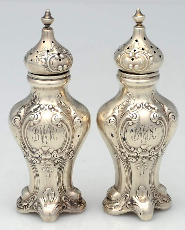 Chantilly-Grand (Sterling Hollowware) Salt & Pepper Set by Gorham Silver-1