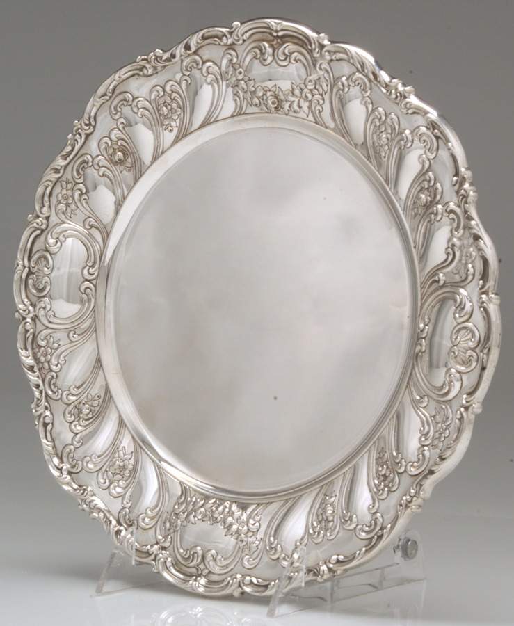 Chantilly-Grand (Sterling Hollowware) 10" Dinner Plate by Gorham Silver-1
