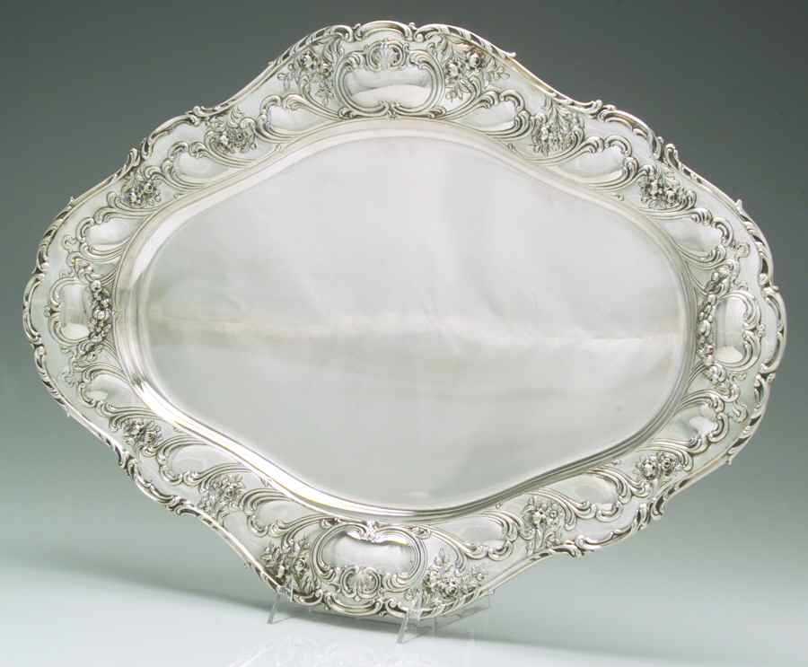 Chantilly-Grand (Sterling Hollowware) 21" Oval Serving Platter by Gorham Silver-1