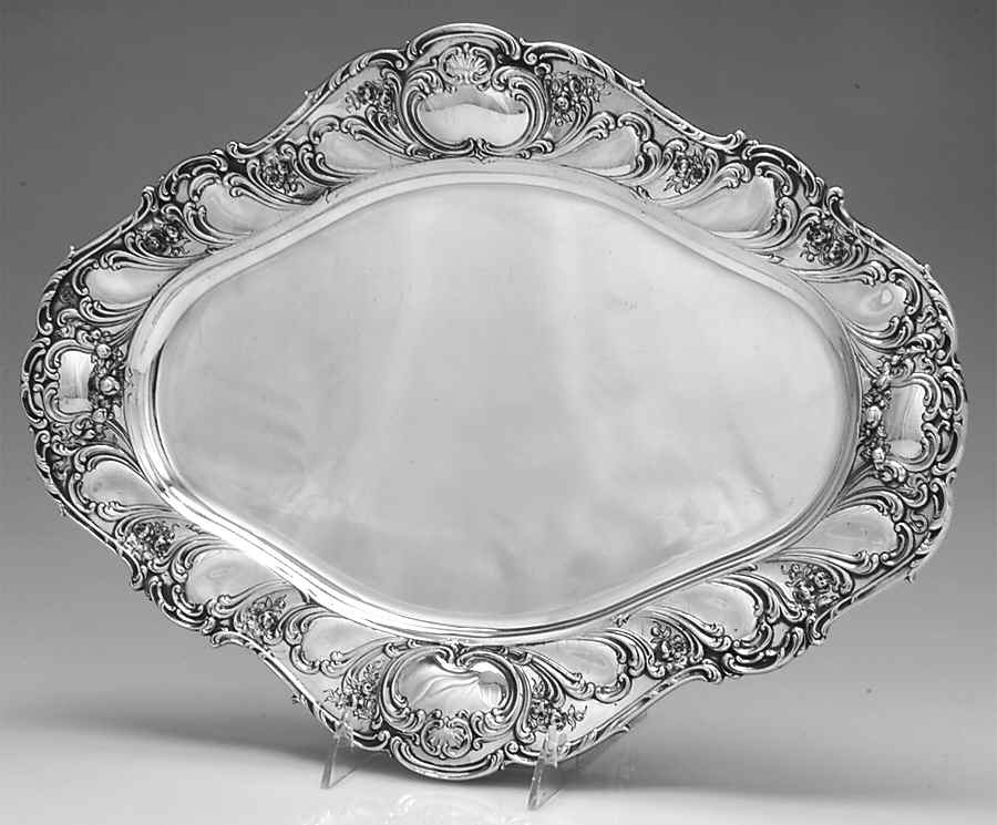 Chantilly-Grand (Sterling Hollowware) 16" Oval Serving Platter by Gorham Silver-1