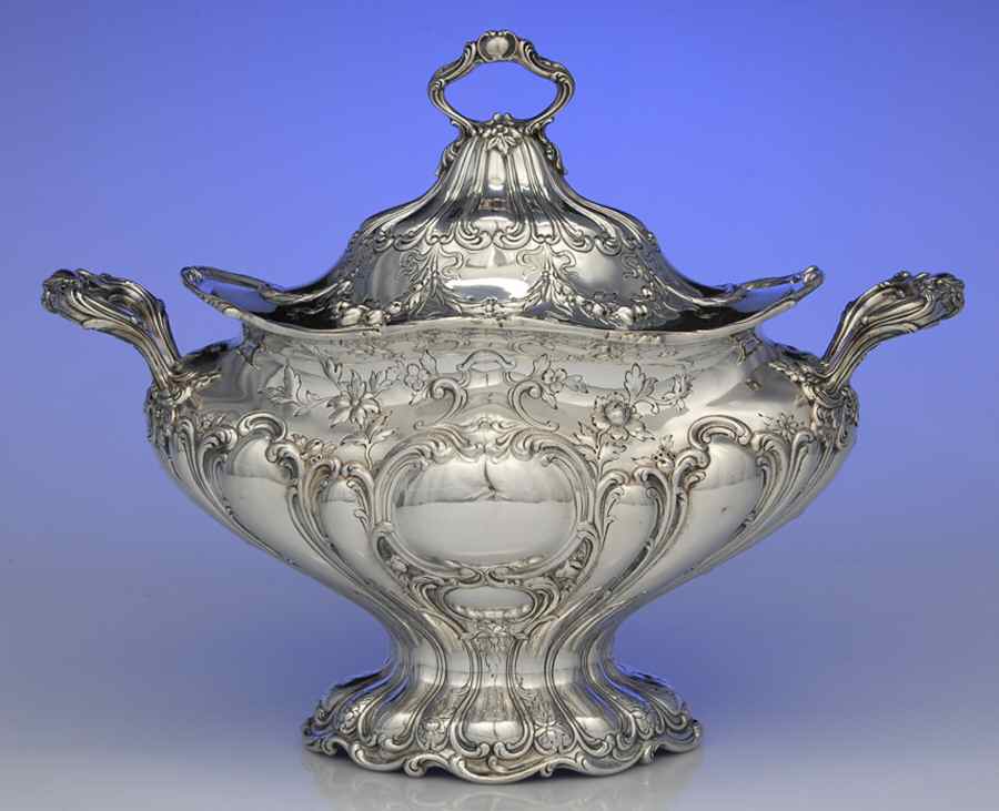 Chantilly-Grand (Sterling Hollowware) Large Sterling Soup Tureen by Gorham Silver-1