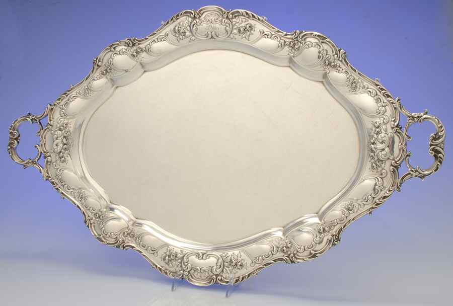 Chantilly-Grand (Sterling Hollowware) 25" Waiter Tray by Gorham Silver-1
