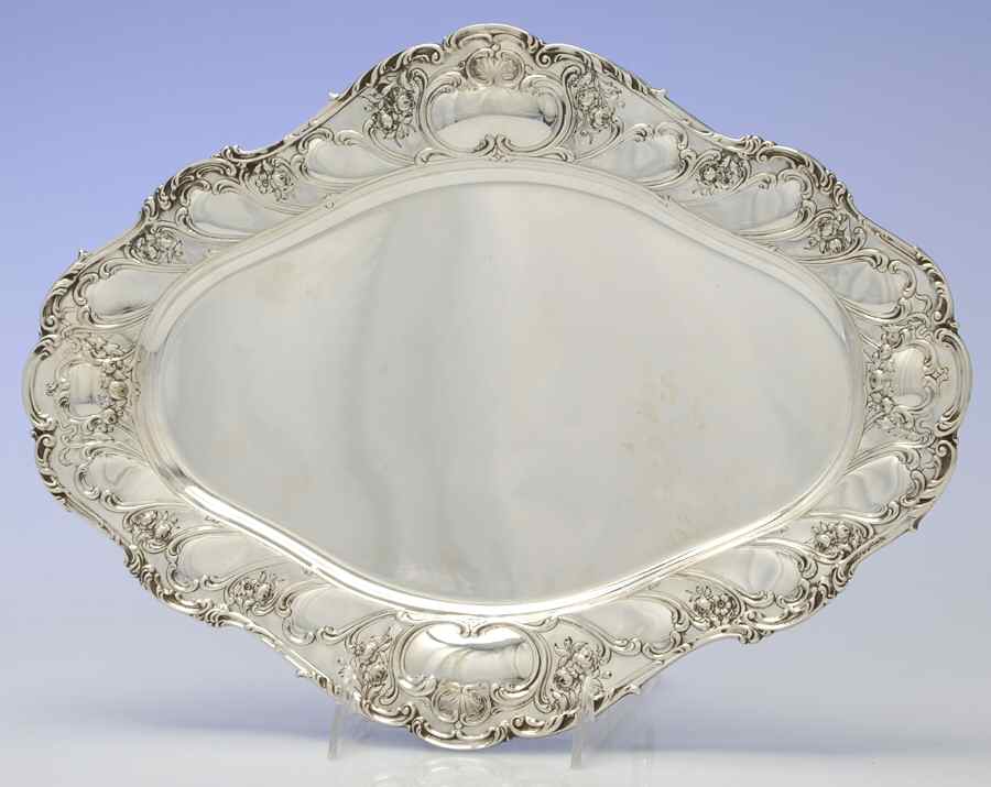 Chantilly-Grand (Sterling Hollowware) 14" Oval Serving Platter by Gorham Silver-1