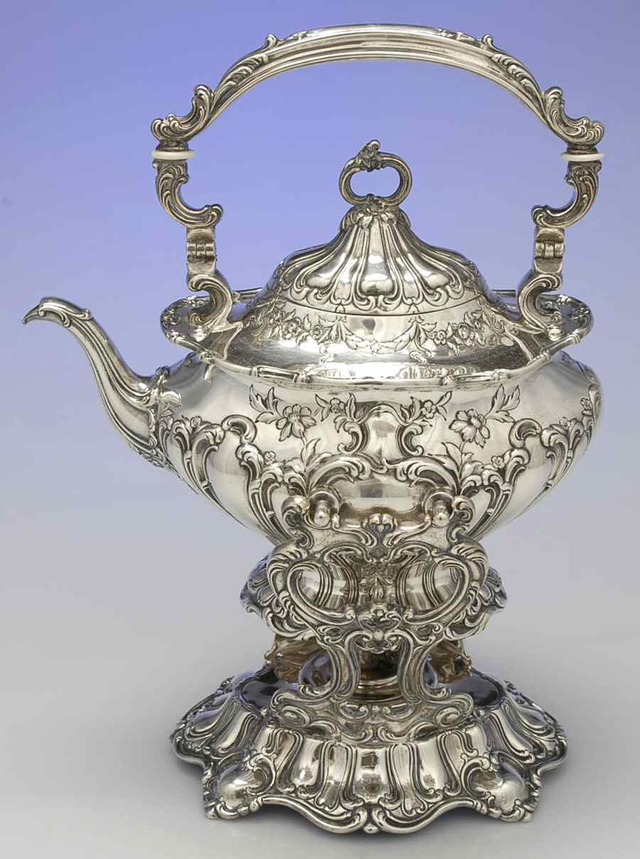 Chantilly-Grand (Sterling Hollowware) Kettle, Stand & Burner by Gorham Silver-1