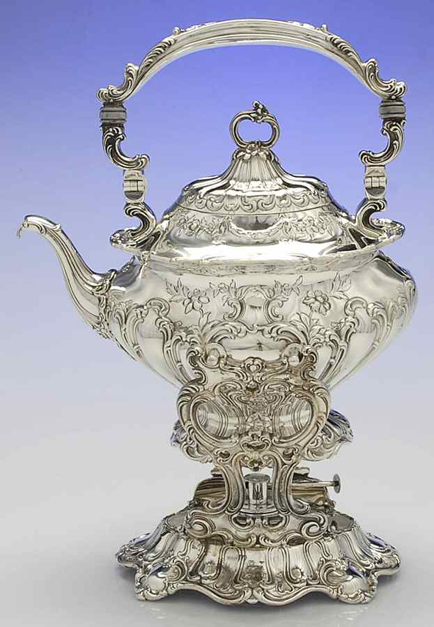 Chantilly-Grand (Sterling Hollowware) Kettle, Stand & Burner by Gorham Silver-1