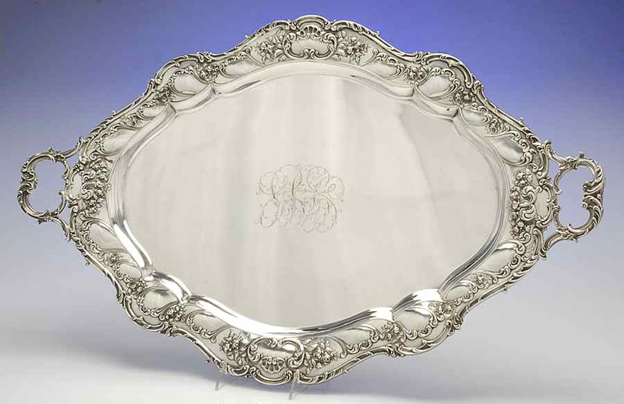 Chantilly-Grand (Sterling Hollowware) 25" Waiter Tray by Gorham Silver-1