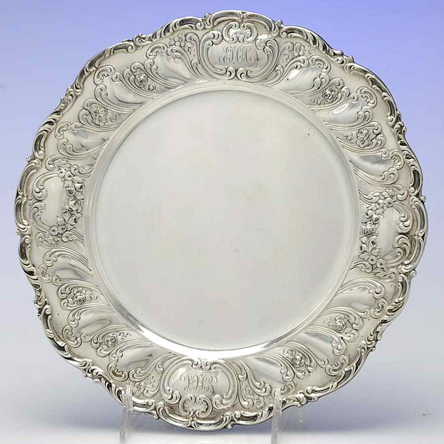 Chantilly-Grand (Sterling Hollowware) 10" Dinner Plate by Gorham Silver-1