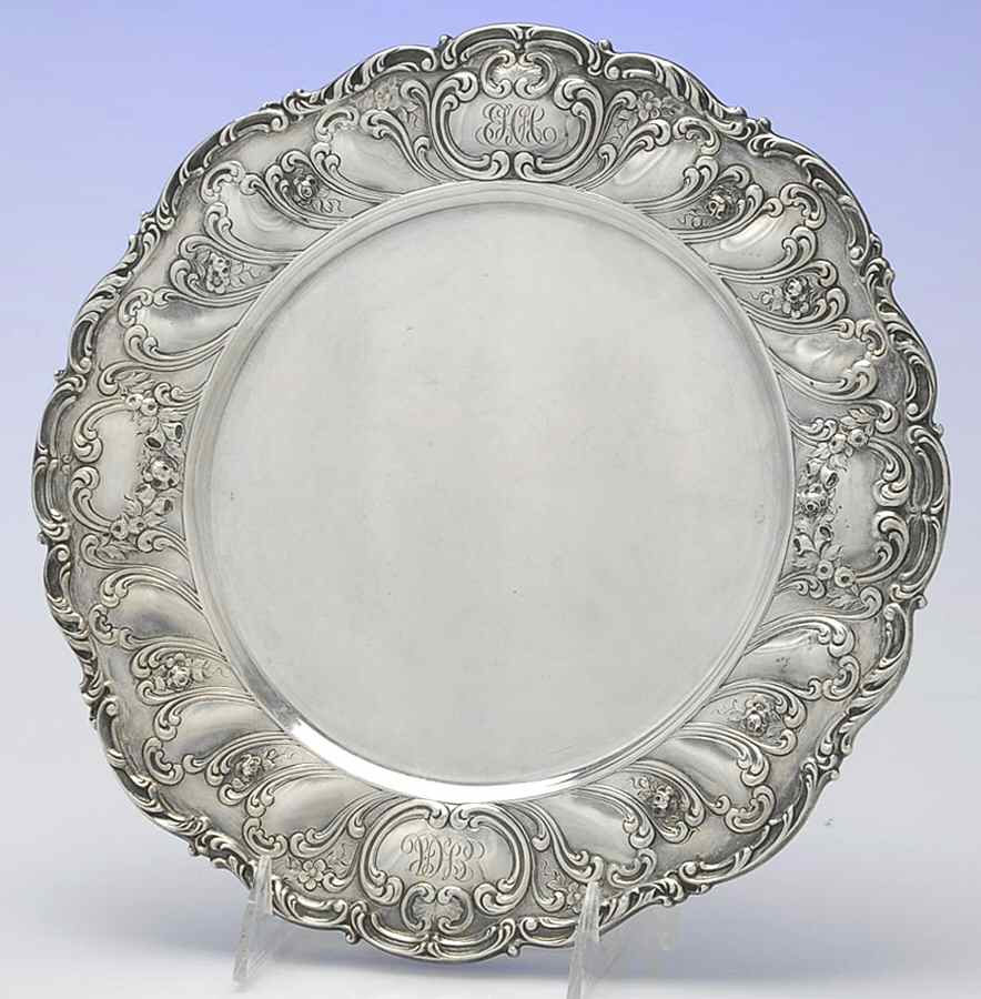 Chantilly-Grand (Sterling Hollowware) 10" Dinner Plate by Gorham Silver-1