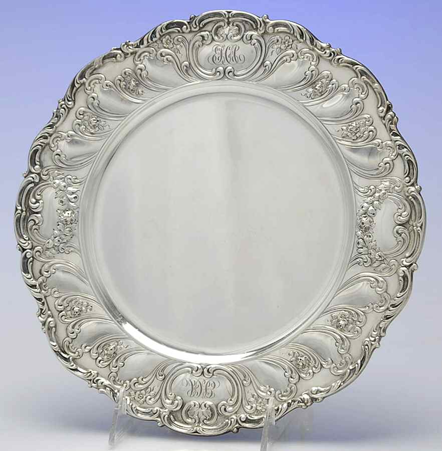 Chantilly-Grand (Sterling Hollowware) 10" Dinner Plate by Gorham Silver-1