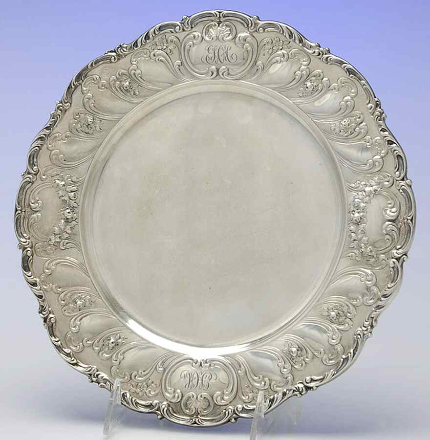Chantilly-Grand (Sterling Hollowware) 10" Dinner Plate by Gorham Silver-1