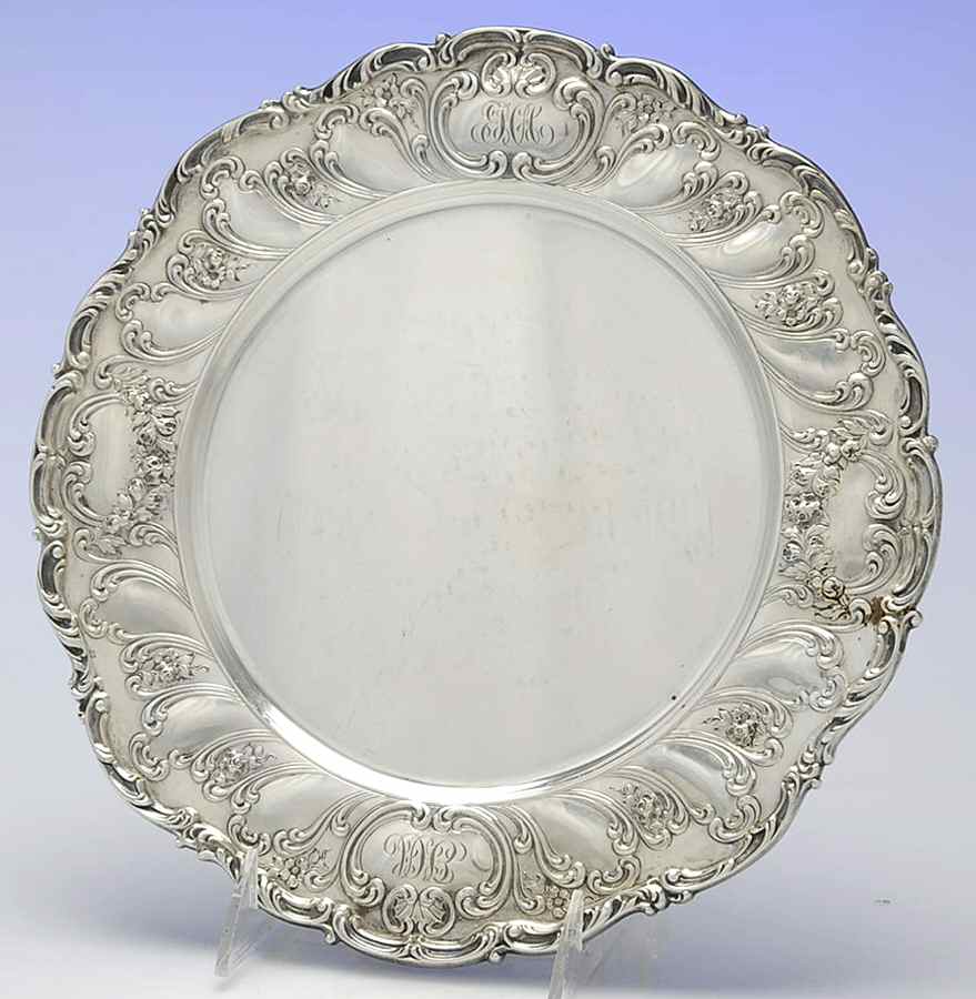 Chantilly-Grand (Sterling Hollowware) 10" Dinner Plate by Gorham Silver-1