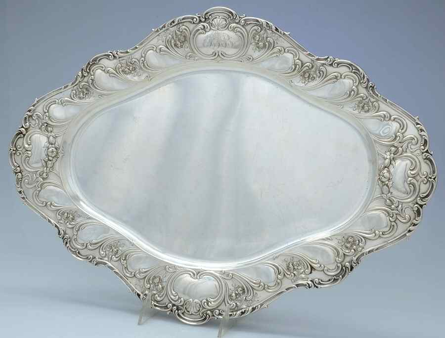 Chantilly-Grand (Sterling Hollowware) 20" Oval Serving Platter by Gorham Silver-1